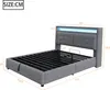 Flieks Hydraulisches Polsterbett 160x200cm mit USB & LED, Produktbild-Vorschau 7