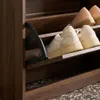 Scarpiera in legno, 3 ante, Noce Anteprima dell’immagine prodotto 4