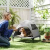 PawHut Hundeliege Outdoor mit Dach, Erhöhtes Hundebett für Produktbild-Vorschau 2