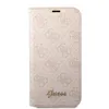 A pink and beige Guess phone case with a repeating pattern and logo. Podgląd zdjęcia produktu