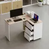 Eckschreibtisch mit Computerablage, Regalen und Schubladen Produktbild-Vorschau 7