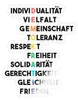 Spreadshirt Demokratie Werte Der Vielfalt Sticker Produktbild-Vorschau 1