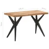 vidaXL Tavolo da pranzo 120x60x76 cm in legno massiccio di Anteprima dell’immagine prodotto 5