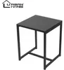 Table d'appoint en métal 40 x 40 x H 50 cm - Noir Voir les images du produit 2