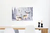 MuchoWow® Poster Winter - Hirsche - Vögel - Schnee 60x40 cm Produktbild-Vorschau 5