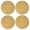 HMF 37231-S4 Tischset rund geflochten aus Wasserhyazinthe, Produktbild-Vorschau 1