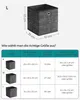 A size chart showing different sizes of storage boxes with their dimensions, capacity, and ideal shelf size. Produktbild-Vorschau