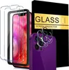 A product shot of screen protectors and camera protectors for an iPhone 15 Pro Max, along with its packaging. Produktbild-Vorschau