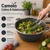Camolo Nudelsieb Faltsieb Silikon Grau & Salatzange Produktbild-Vorschau 2