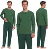 Herren Schlafanzug Zweiteilig Lange Ärmel Und Hose Bequem Produktbild-Vorschau 1