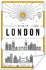 MuchoWow® Poster Stadtbild London - weiß 40x60 cm - Plakate Produktbild-Vorschau 1