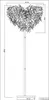 A technical drawing of a floor lamp with a heart-shaped leaf design. Produktbild-Vorschau