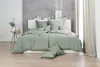 Hahn Renforce Bettwäsche 155x220 stonewashed olive khaki Produktbild-Vorschau 9