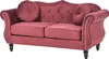 BELIANI 2-Sitzer Sofa Dunkelrot Gepolstert Gesteppt mit Produktbild-Vorschau 5