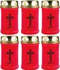Grabkerze Rot 6er Pack, Brenndauer: 48 Stunden ( je Kerze Produktbild-Vorschau 1
