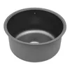 Runde Küchenspüle Einschalen Schwarz Spüle Edelstahl Produktbild-Vorschau 6