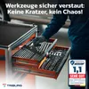 A person is organizing tools in a toolbox. Produktbild-Vorschau