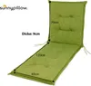 A green chaise lounge cushion with dimensions indicated. Produktbild-Vorschau