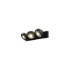 A black triple spotlight fixture mounted on a black base, against a white background. Podgląd zdjęcia produktu