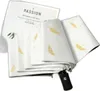 Eleganter AUTOMAT Sonnenschirm, Golden Leaves, Vinyl Stoff, Produktbild-Vorschau 5