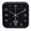 A black square alarm clock with a digital display showing the temperature. Produktbild-Vorschau