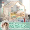 CADANI Malte Hausbett Kinderbett 90x200 cm Natur – Produktbild-Vorschau 3