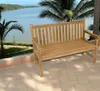 Lesli Living Landhausbank Cardiff 130 cm Teak C-Grade Produktbild-Vorschau 4