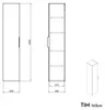 Hochschrank TIM 165 cm - Montage flexibel - 35 x 165 x 35 Produktbild-Vorschau 4