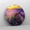 Wanduhr - Rund - Glasuhr - Feld Lavendel Sonne - 30x30cm - Produktbild-Vorschau 4