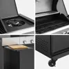 sweeek - Gasgrill 4 Brenner + 1 Seitenbrenner - Schwarz Produktbild-Vorschau 6