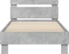 A front view of a concrete-effect bed frame with a slatted base. Anteprima dell’immagine prodotto