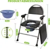 4in1 Toilettenstuhl für Senioren Duschstuhl WC-Stuhl Produktbild-Vorschau 8