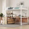 Łóżko piętrowe Merax 140x200cm, metalowe łóżko dziecięce z Podgląd zdjęcia produktu 3
