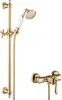 PaulGurkes Duschset Gold Duscharmatur Nostalgie Retro Produktbild-Vorschau 1