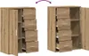 vidaXL Kredens dębowy Artisan 60 x 31 x 84 cm materiał Podgląd zdjęcia produktu 7