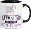 Tiermalerin Geschenk Tasse Becher Die Frau Die Allen Kann Produktbild-Vorschau 1