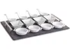 13 tlg.Vorspeise-Set Tablett Schiefer Häppchenlöffel Produktbild-Vorschau 1