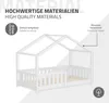 ML-Design Kinderbett Hausbett 80x160 cm Weiß mit Matratze Produktbild-Vorschau 7