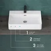doporro Lavabo à Poser Blanc Vasque Suspendu en Céramique Voir les images du produit 2