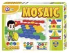 The image shows the packaging of a mosaic toy set for children. The front of the box displays the product name, a cartoon character, and examples of mosaic designs that can be created. Produktbild-Vorschau