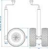 ProPlus 341508 opěrné kolo s pneumatickým pohonem 300 kg 48 Náhled obrázku produktu 2