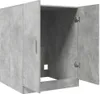 A concrete-gray cabinet with its doors open. Anteprima dell’immagine prodotto