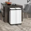 HOMCOM Küchen-Mülleimer, 2 x 30 l, Treteimer aus Edelstahl Produktbild-Vorschau 2