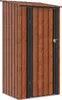 vidaXL Záhradný prístrešok hnedý 103 x 86 x 200 cm kov Náhľad obrázku produktu 1