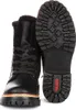 A pair of black Rieker boots, one shown from the side and the other from the sole. Voir les images du produit