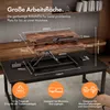 VonHaus Steh-Sitz Schreibtischaufsatz, Dunkel Holz 80 x 40 Produktbild-Vorschau 2