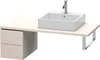 Konsolenunterschrank L-CUBE 400x320x547mm taupe supermatt Produktbild-Vorschau 1