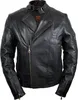 Herren Motorrad Lederjacke Biker Chopper Rocker Jacke mit Produktbild-Vorschau 1
