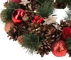 Idena Weihnachtskranz Ø 28 cm mit 10 warm weißen LEDs Tür- Produktbild-Vorschau 7