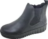 A black women's boot with a platform sole is shown against a white background. Voir les images du produit